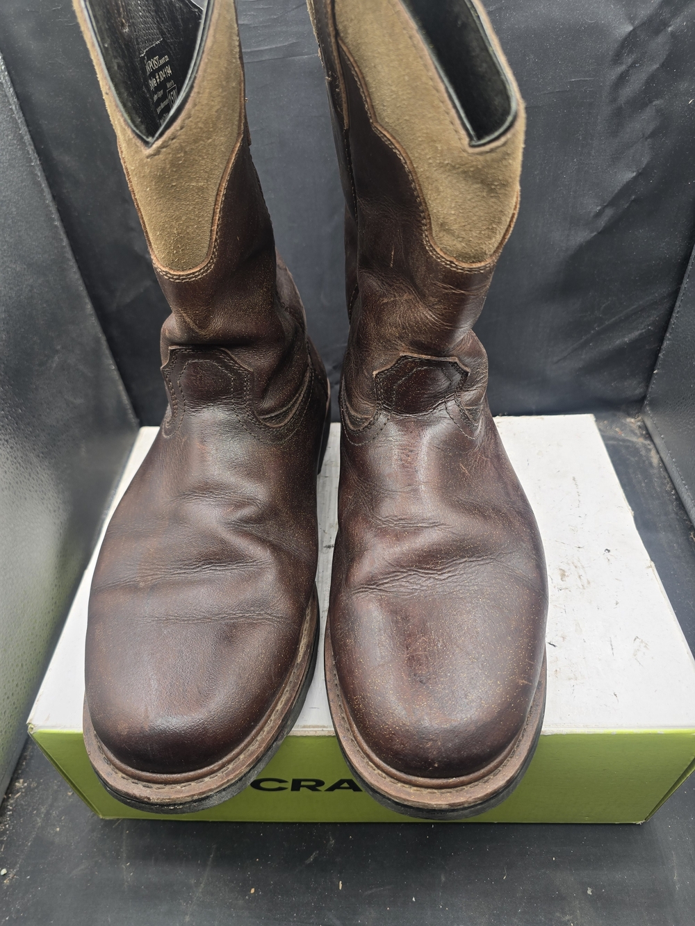 Dan Post Brown and Tan Men's Pull-On Work Boots